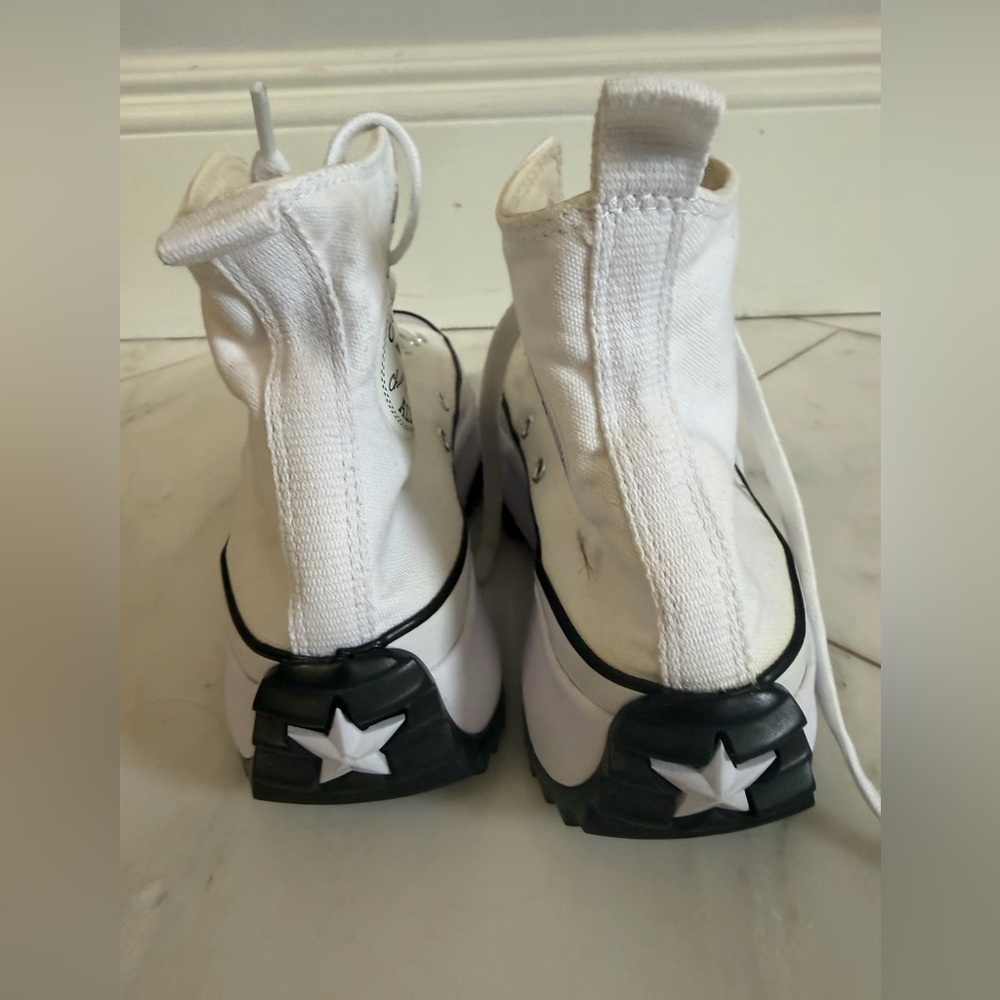 Converse CTAS size 9 Run Star Hike High White Cream Black Gum Lug Sole Sneakers - Picture 12 of 12